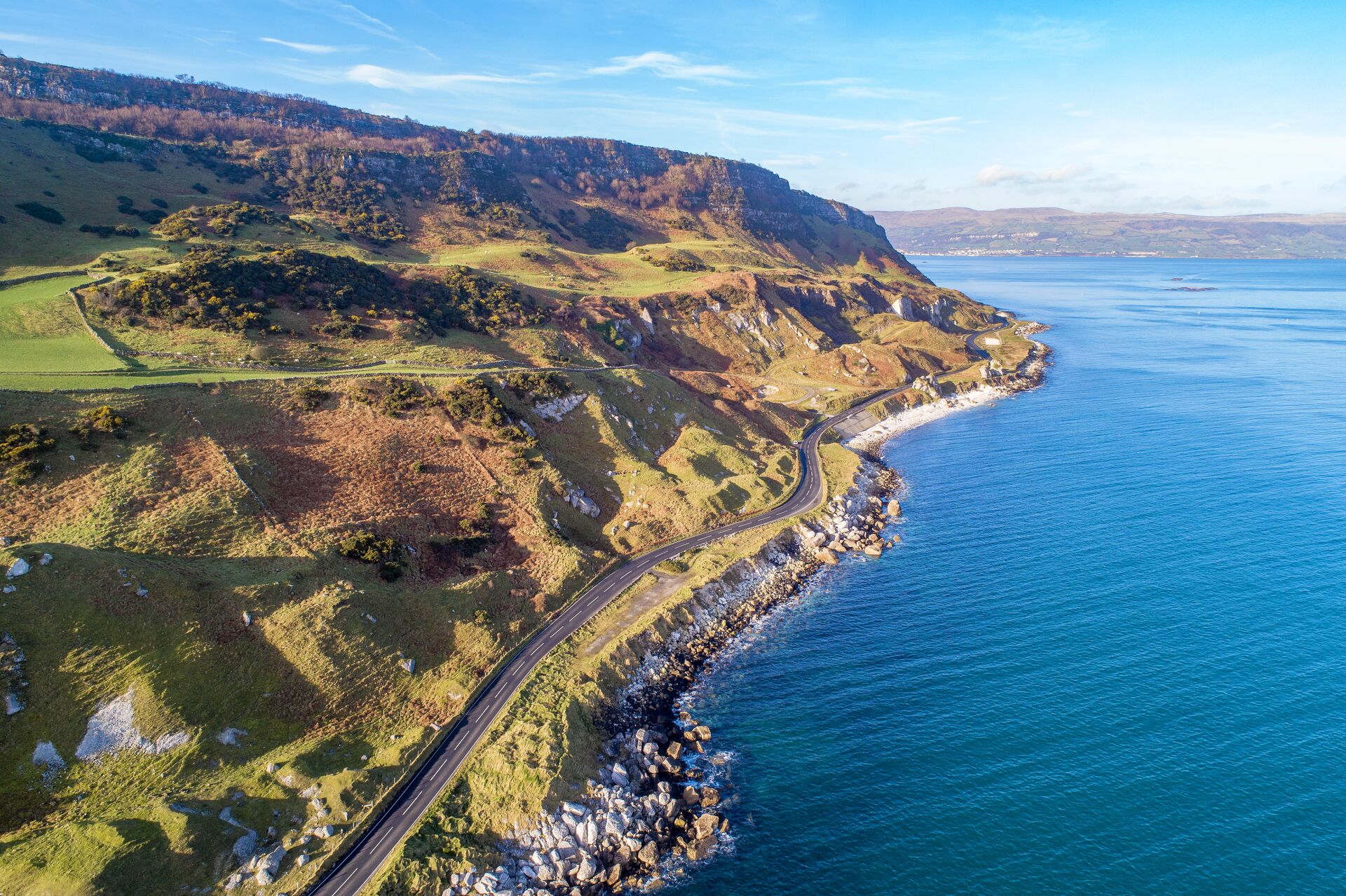 Coastal route in Northern Ireland