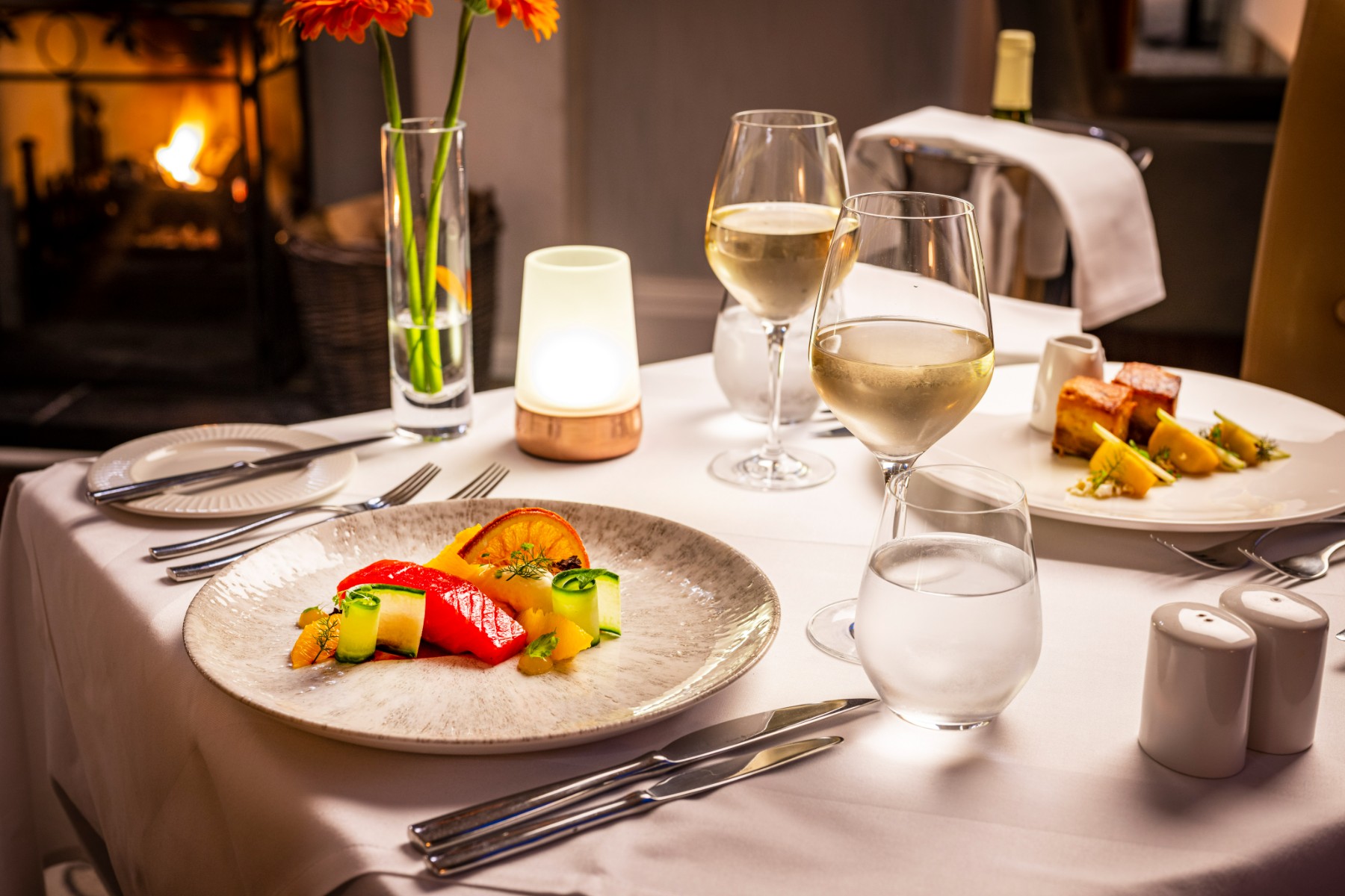 Beautifully plated food at the Torrish restaurant
