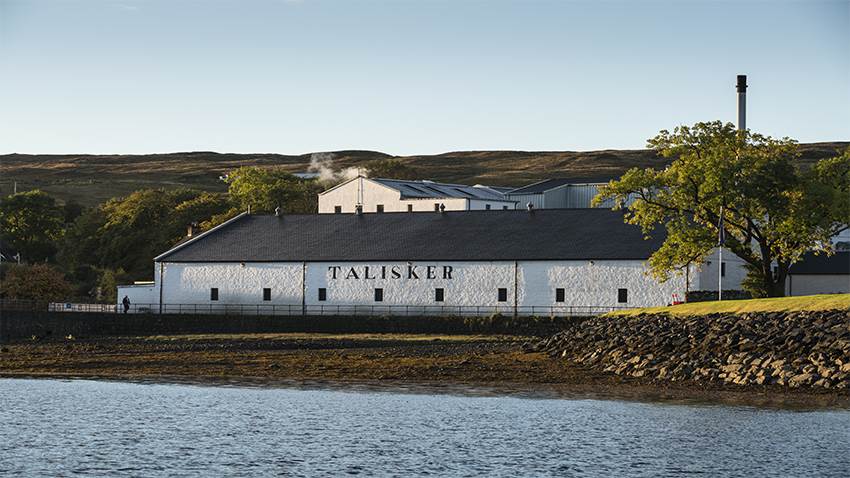 White-gray building over water and tree