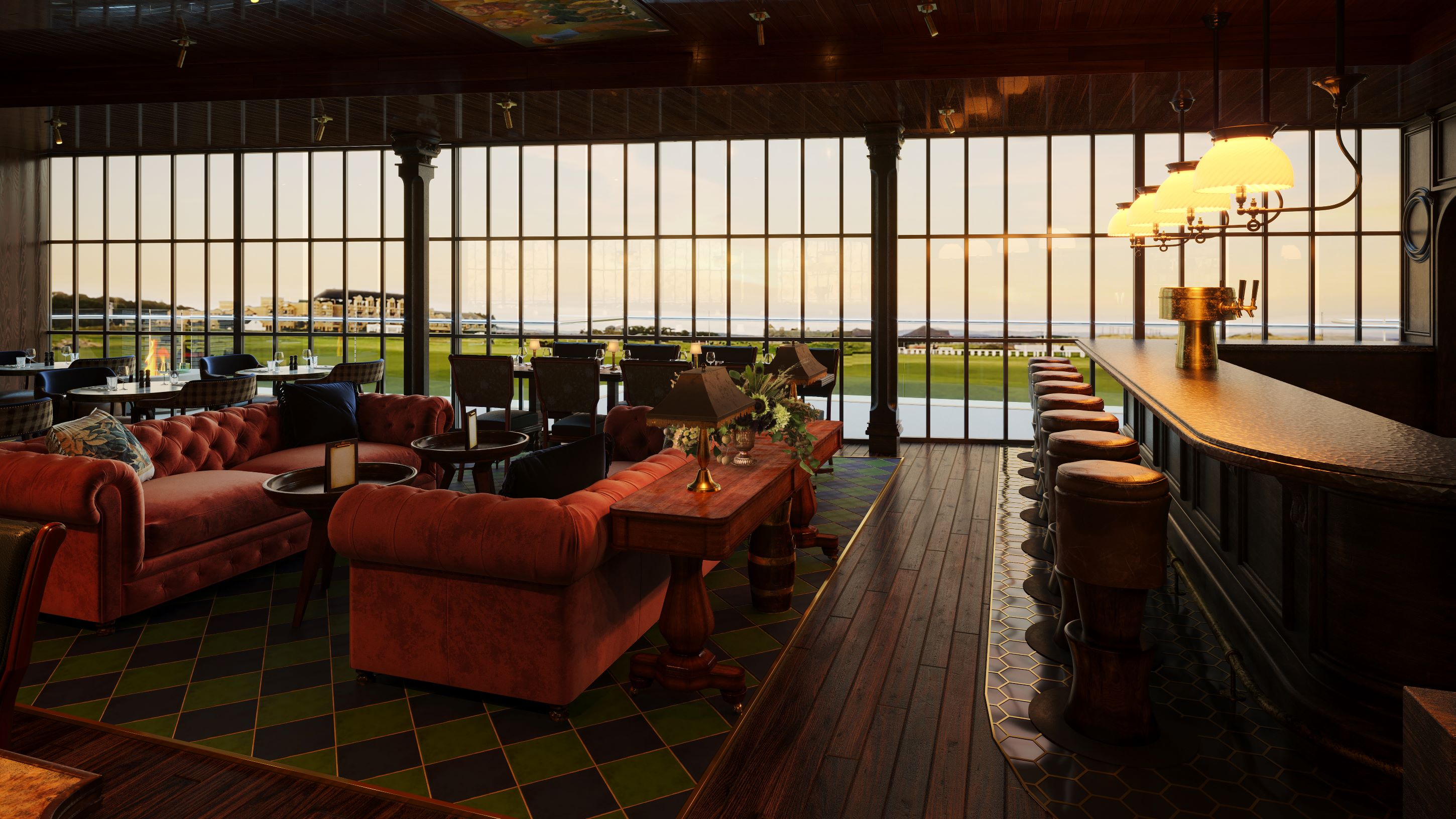 Rusacks Hotel overlooking St. Andrews in Scotland