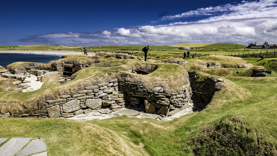 View of Skara Brae Orkney Islands