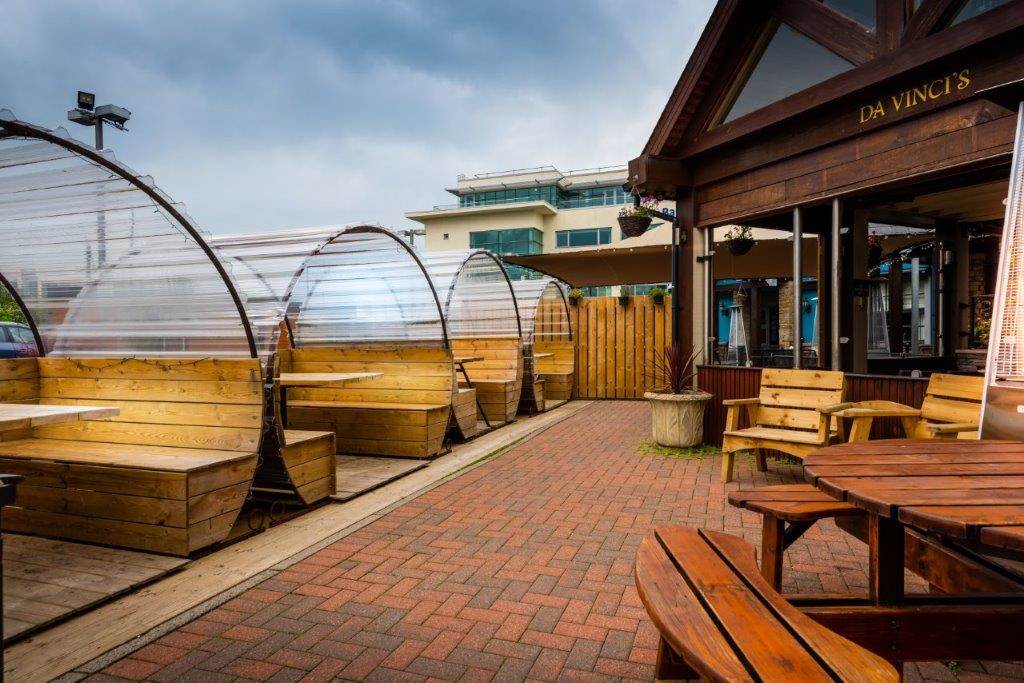 Bubble pods in Da Vincis Hotel in Derry
