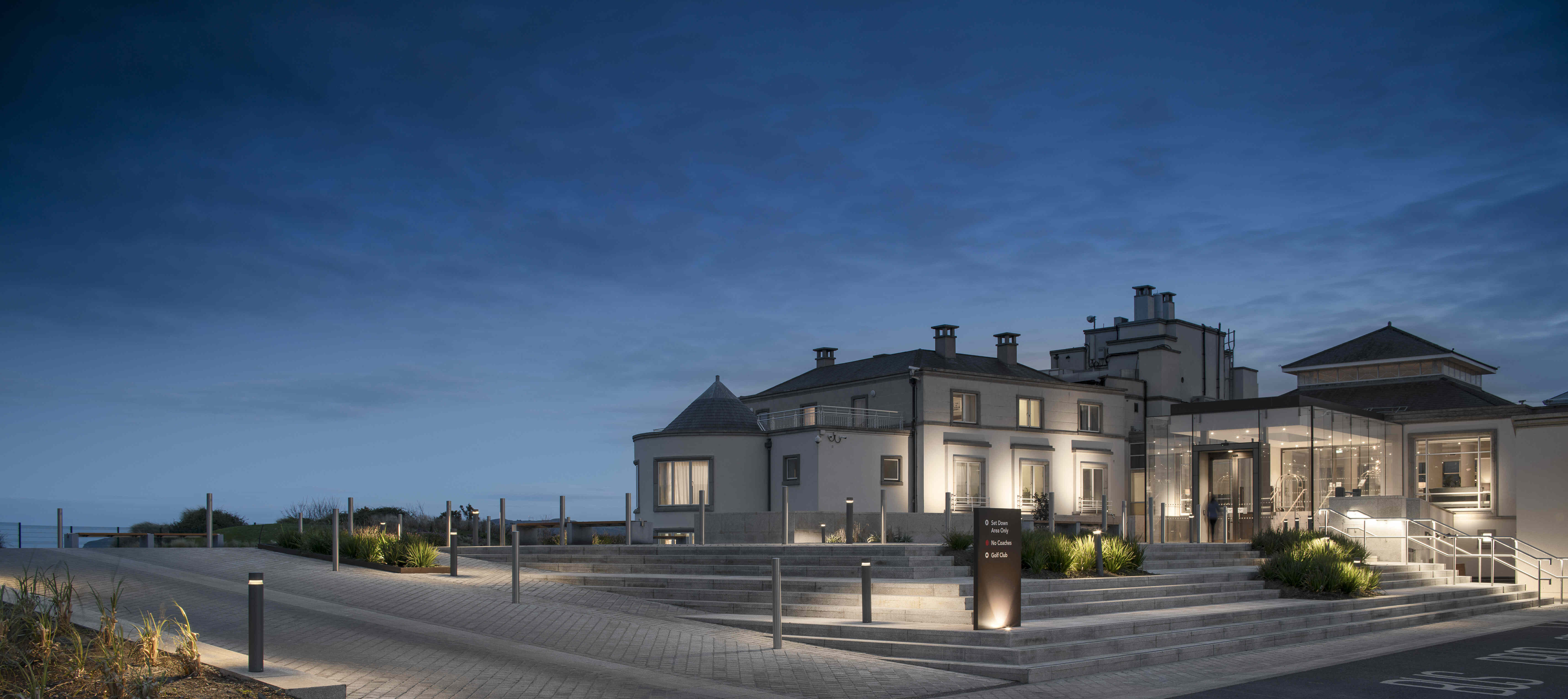 Glass Box And Car Park Wide
