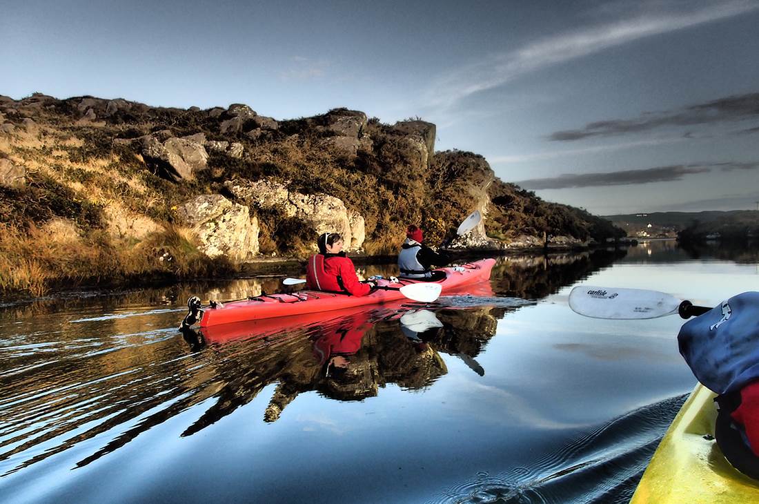 Kayaking in mountains