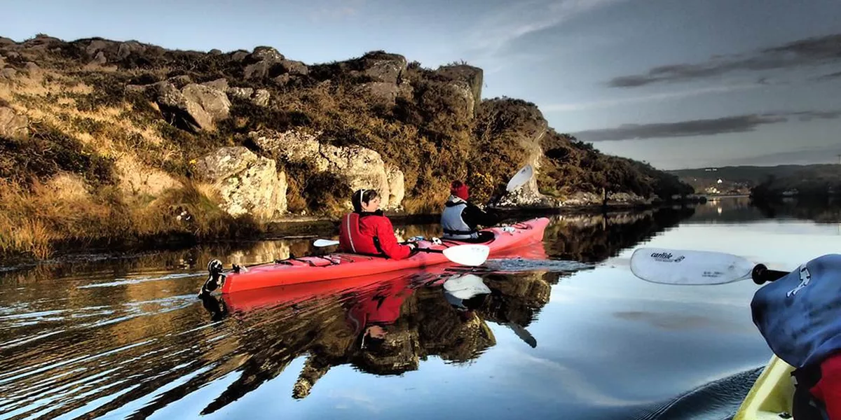 Kayaking in mountains