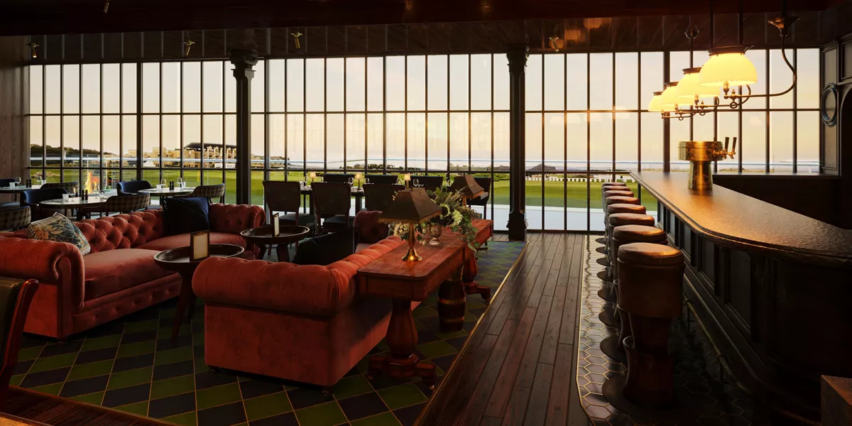 Lobby in Rusacks Hotel in Scotland