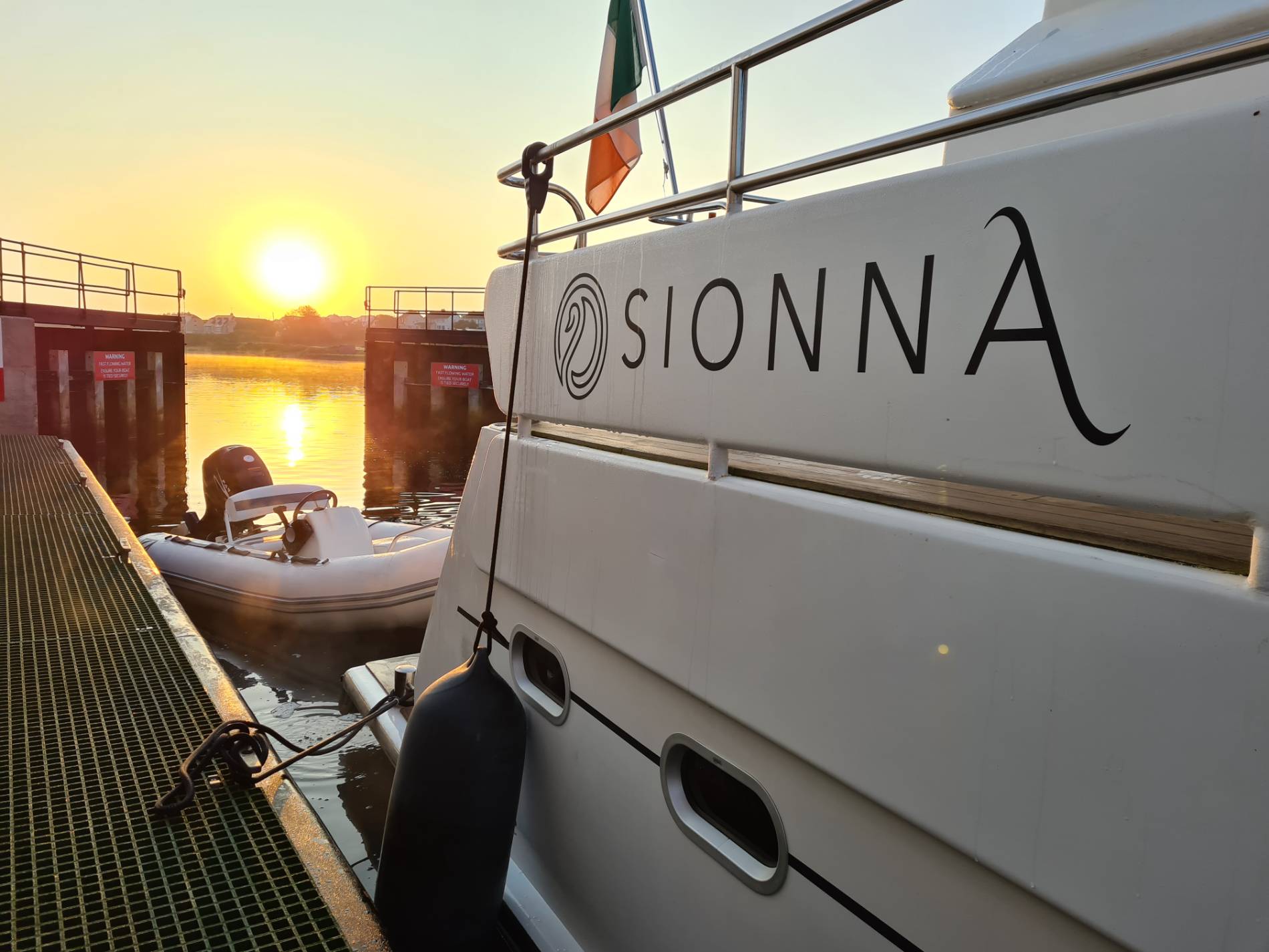 Sionna ship at the port