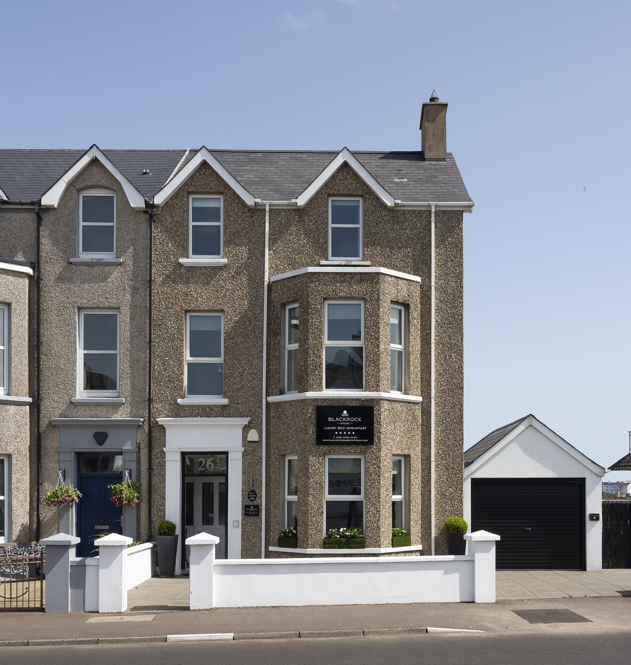 Exterior of in Blackrock House in Portrush, Ireland 