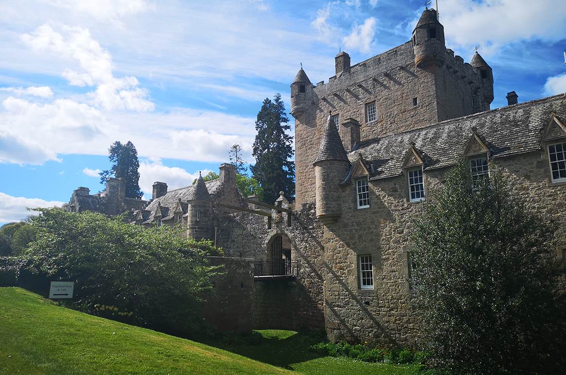 View of Cawdor Castle on a sunny day