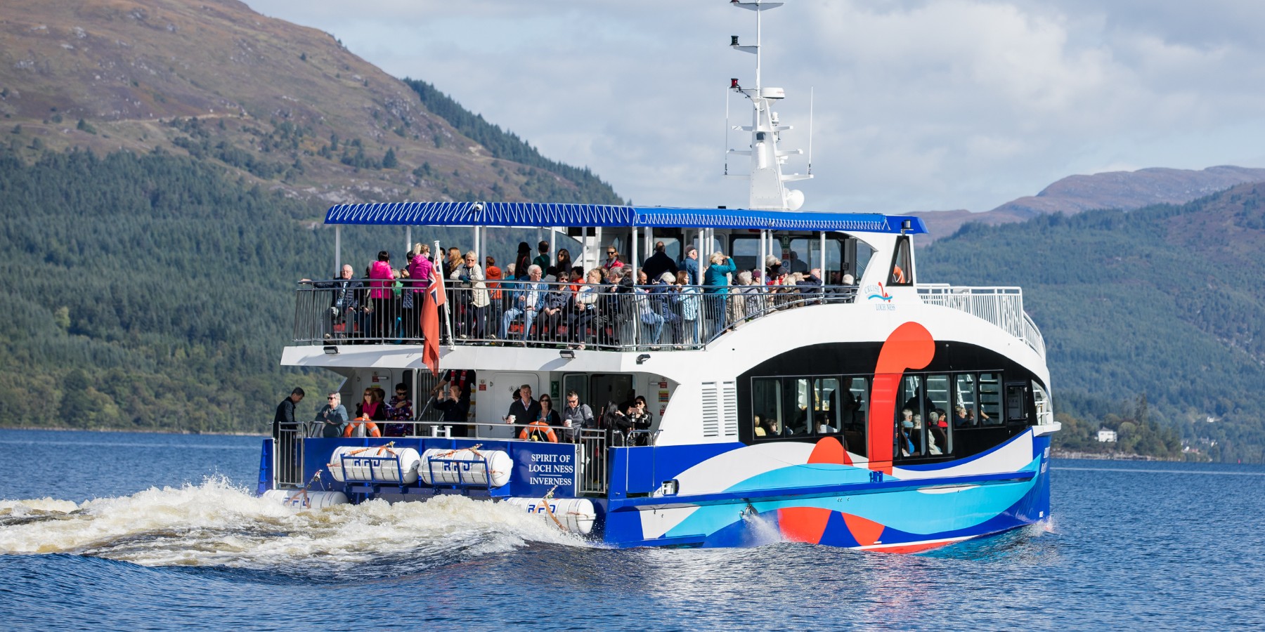 Boat on Loch Lomond in Scotland