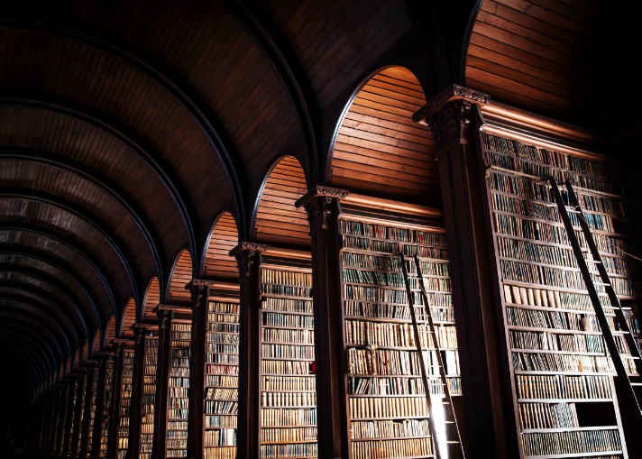 Trinity College Library in Dublin Ireland