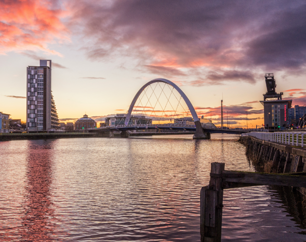 The Clyde Arc in Glasgow, Scotland